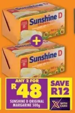 Shoprite Sunshine d original margarine offer