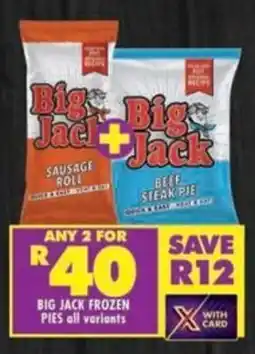 Shoprite Big jack frozen pies offer