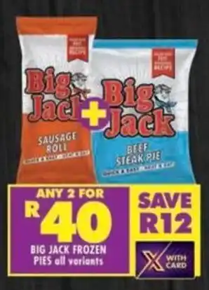 Shoprite Big jack frozen pies offer