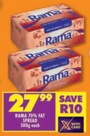 Shoprite Rama 70% fat spread offer