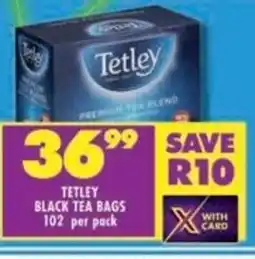 Shoprite Tetley black tea bags offer
