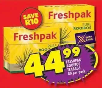 Shoprite Freshpak rooibos teabags offer