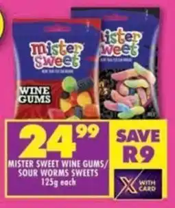Shoprite Mister sweet wine gums/ sour worms sweets offer