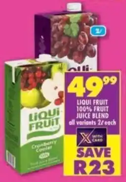 Shoprite Liqui fruit 100% fruit juice blend offer