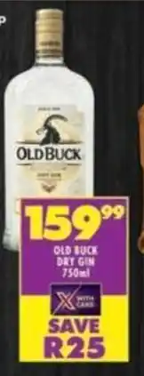 Shoprite Old buck dry gin offer
