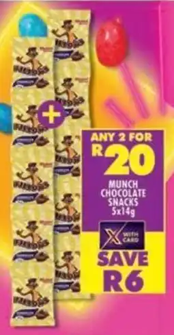 Shoprite Munch chocolate snacks offer