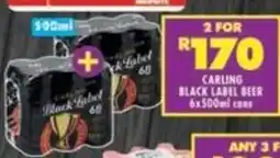 Shoprite Carling black label beer cans offer
