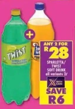 Shoprite Sparletta/ twist soft drink offer