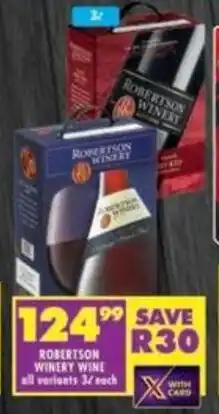 Shoprite Robertson winery wine offer