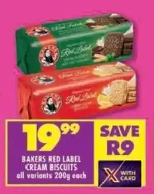 Shoprite Bakers red label cream biscuits offer