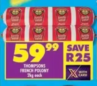 Shoprite Thompsons french polony offer