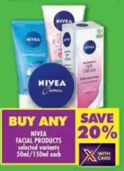 Shoprite Nivea facial products offer