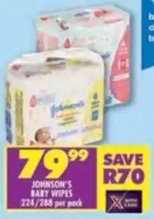 Shoprite Johnson's baby wipes offer