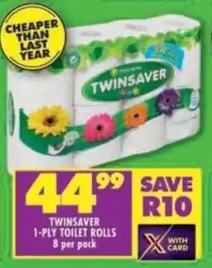 Shoprite Twinsaver 1-ply toilet rolls offer