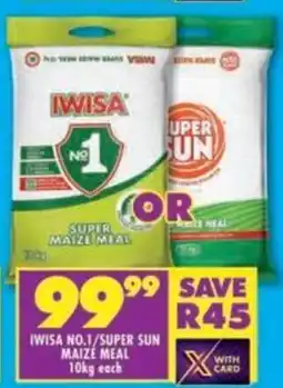 Shoprite Iwisa no.1/ super sun maize meal offer