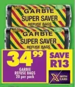 Shoprite Garbie refuse bags offer