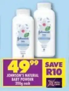 Shoprite Johnson's natural baby powder offer
