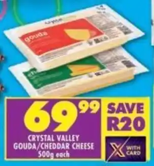 Shoprite Crystal valley gouda/ cheddar cheese offer