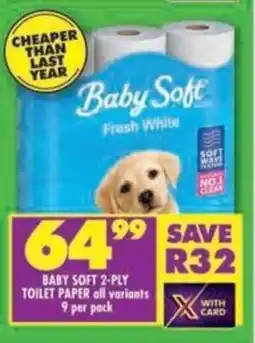 Shoprite Baby soft 2-ply toilet paper offer
