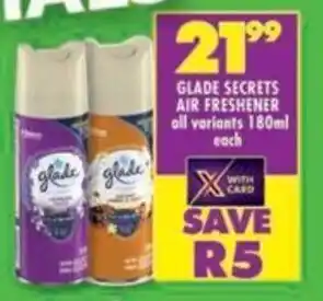 Shoprite Glade secrets air freshener offer
