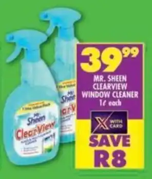 Shoprite Mr. sheen clearview window cleaner offer