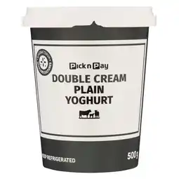 Pick n Pay Liquor PnP Double Cream Plain Yoghurt 500g offer