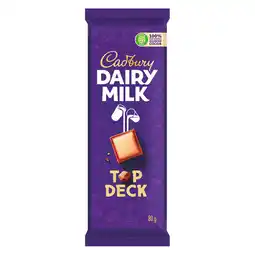 Pick n Pay Liquor Cadbury Dairy Milk Top Deck Chocolate Slab 80g offer
