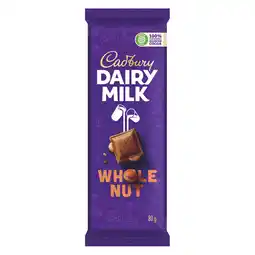 Pick n Pay Liquor Cadbury Dairy Milk Whole Nut Chocolate Slab 80g offer