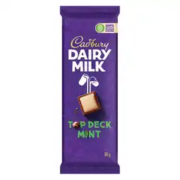 Pick n Pay Liquor Cadbury Top Deck Mint Chocolate Slab 80g offer