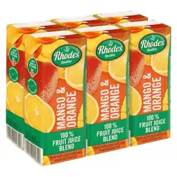 Pick n Pay Liquor Rhodes Mango & Orange 100% Fruit Juice 200ml x 6 offer
