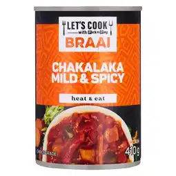 Pick n Pay Liquor PnP Let's Cook Braai Mild & Spicy Chakalaka 410g offer