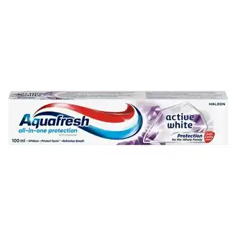 Pick n Pay Liquor Aquafresh Toothpaste Active White 100ml offer