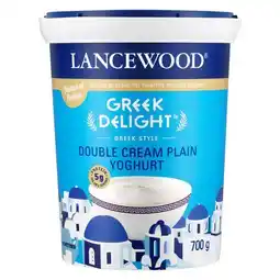 Pick n Pay Liquor Lancewood Double Cream Plain Greek Style Yoghurt 700g offer