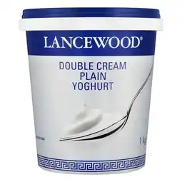 Pick n Pay Liquor Lancewood Double Cream Plain Yoghurt 1kg offer