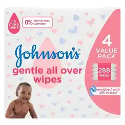 Pick n Pay Liquor Johnson's Baby Wet Wipes Gentle All Over 288 Wipes offer