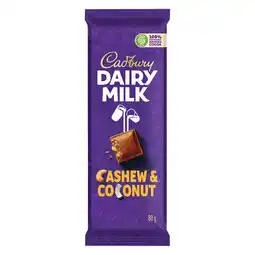 Pick n Pay Liquor Cadbury Dairy Milk Cashew & Coconut Chocolate Slab 80g offer