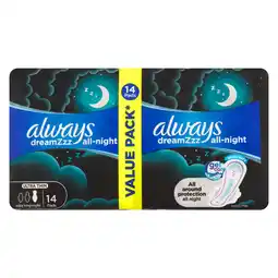 Pick n Pay Liquor Always Ultra Sanitary Pads Night 14 Pack offer