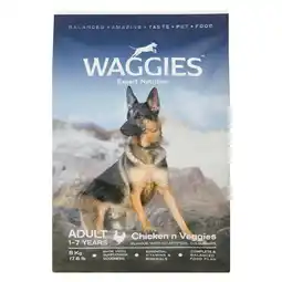 Pick n Pay Liquor Waggies Dog Food Adult Chicken n Veggies Flavour 8kg offer