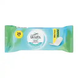 Pick n Pay Liquor Lil-lets Smartfit Unscented Pantyliners 25 Pack offer