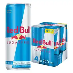 Pick n Pay Liquor Red Bull Energy Drink Sugar Free 4 x 250ml offer