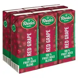 Pick n Pay Liquor Rhodes 100% Red Grape Fruit Juice Blend 6 x 200ml offer