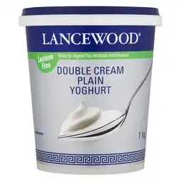 Pick n Pay Liquor Lancewood Lactose Free Plain Double Cream Yoghurt 1kg offer