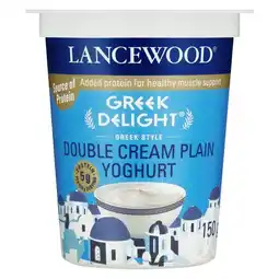 Pick n Pay Liquor Lancewood Greek Delight Double Cream Plain Yoghurt 150g offer