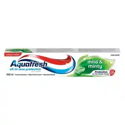 Pick n Pay Liquor Aquafresh Mild & Minty Toothpaste 100ml offer