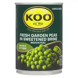 Pick n Pay Liquor Koo Garden Peas 400g offer