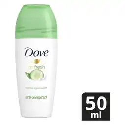 Pick n Pay Liquor Dove Go Fresh Cucumber & Green Tea Antiperspirant Roll-On 50ml offer