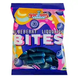 Pick n Pay Liquor Gordons Sweets Blueberry Liquorice Bites 60g offer
