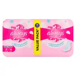 Pick n Pay Liquor Always Maxi Cotton Long Pads 18 Pack offer