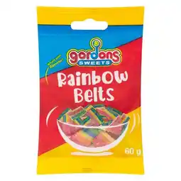 Pick n Pay Liquor Gordons Sweets Rainbow Belts 60g offer