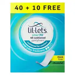 Pick n Pay Liquor Lil-lets Smartfit Unscented Thick Cushioned Pantyliners 50 Pack offer